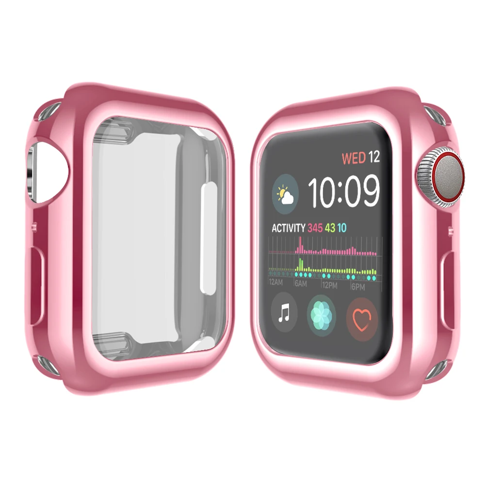 Soft TPU Silicone Apple Watch Case For Apple Watch4 Fully Surrounded Watch Case For Iwatch 4 Series 44/40mm