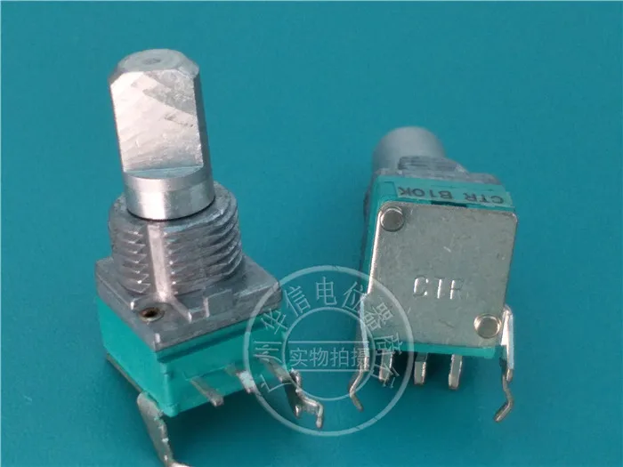 RK097N horizontal single coupler potentiometer B10K 9MM axle sleeve reverse axis length 15MMF 2
