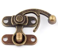 

Metal Vintage Hardware Hasps 38*45mm Wine Wooden Box Hasp Antique Suitcase Latch Hook With Screws