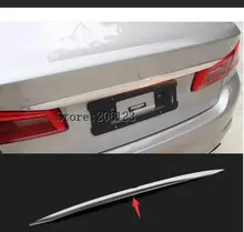 Для BMW 5 серии G30 2017 2018 Нержавеющая сталь сзади хвост крышка багажника украшения крышка отделка 1 шт. автомобиль для укладки аксессуары