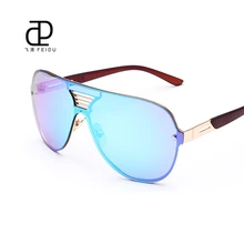 FEIDU Alta Calidad Sin Montura de Metal gafas de Sol de Marco Las Mujeres Diseñador de la Marca hombres Gafas de Sol 7 Colores de Lentes de gafas De Sol Oculos Con caja