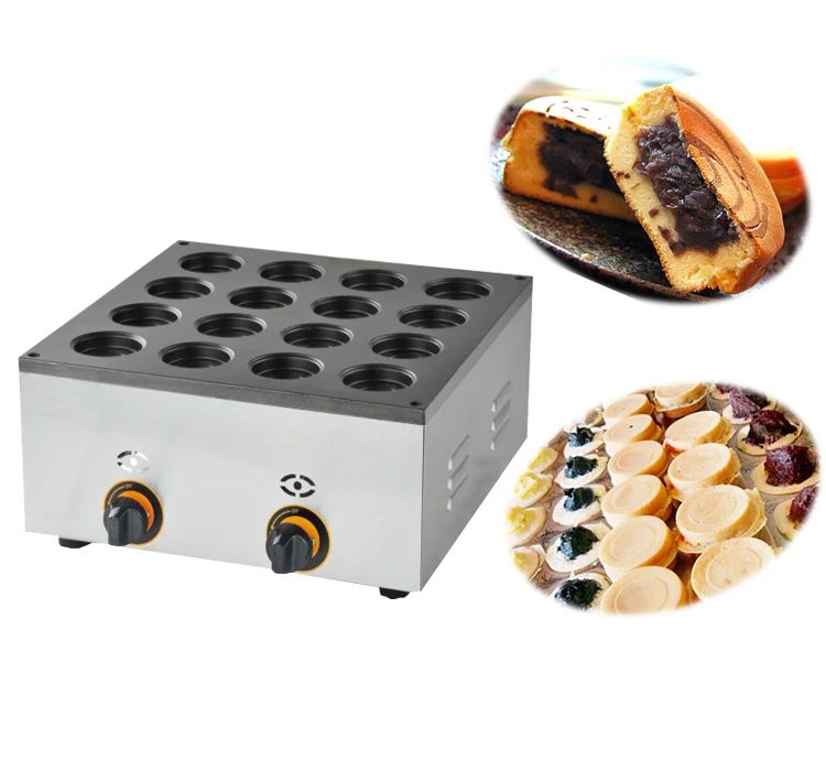 

GaS type 16 holes Obanyaki Dorayaki Azuki Bean Waffle Maker Baker Machine Iron Taiwan Wheel Cake machine