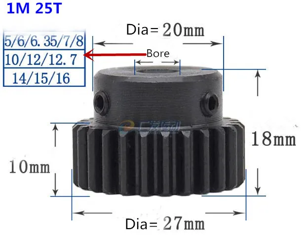 2Pcs 1Mod 1 Modulus 12x12x500mm High Precision Gear Rack steel+2Pcs 1M 25teeth 30tooth pinion cnc rack mod 1 rack