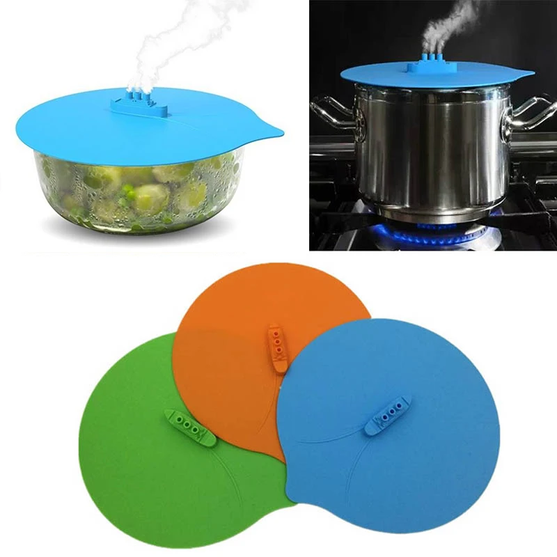 

Creative Steamship Shape Boil Over Spill Stopper Covers Pot Lid Portable Silicone Kitchen Gadgets Cooking Tools Pot Pan Cover
