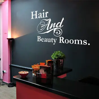 

Hair Salon Sticker Beauty Decal Haircut Name Posters Time Hour Vinyl Wall Art Decals Decor Decoration Mural Salon Sticker