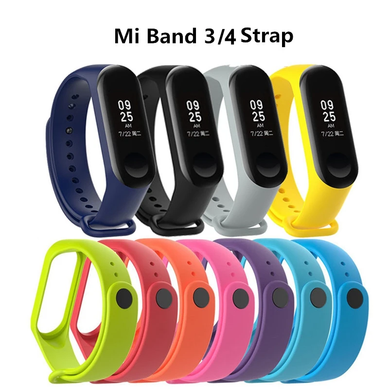 Для Xiaomi mi Band 4 3 ремешок мягкий силиконовый браслет для Xiaomi mi band 4 Band 3 Xio mi band 4 3 mi Band 4 mi band розовые ремни