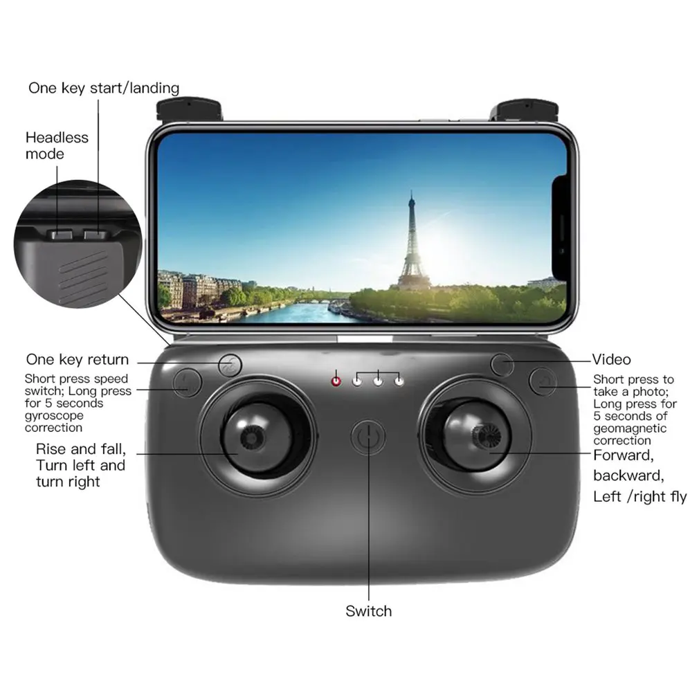 SG900-S 2,4G Радиоуправляемый Дрон складной селфи смарт GPS FPV Квадрокоптер с 720 P/1080 P HD камера высота удерживайте за мной