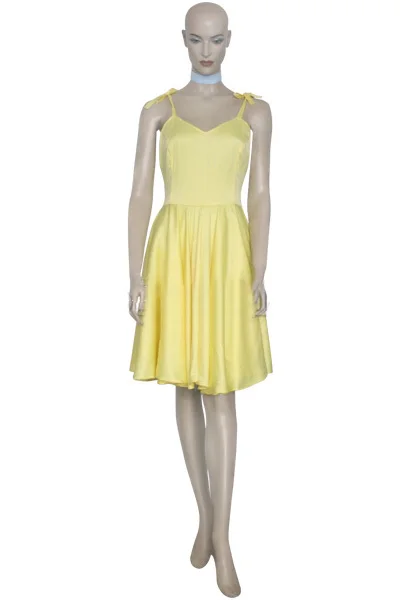2016 font b Anime b font costumes Neon Genesis Evangelion Asuka Yellow Dress font b Cosplay
