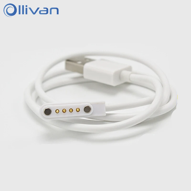 

Ollivan USB Magnetic Charging Cable Cord USB 2.0 Male to 4 Pin Pogo Magnetic Charger Replacement Adapter For Smart Watch Band