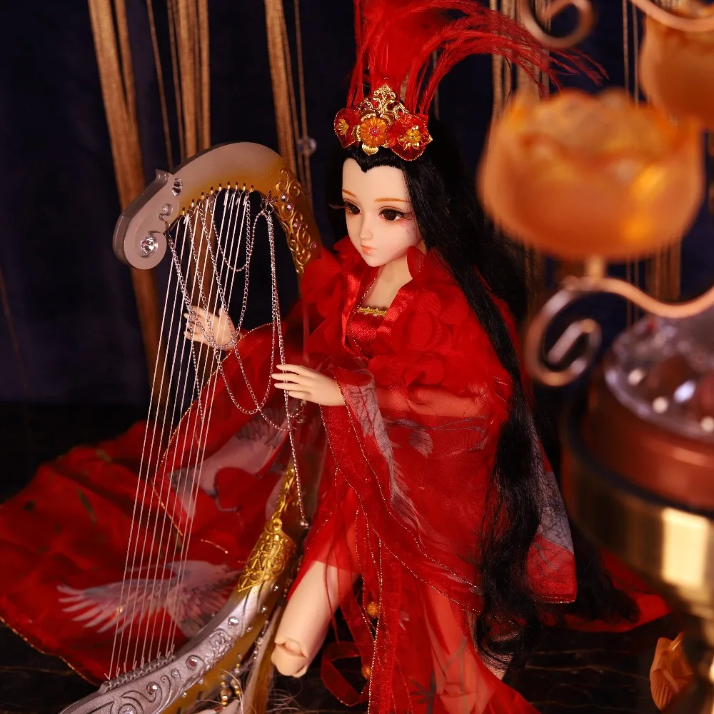 DQ bjd 45 см дневник королева 1/4 одежда головной убор руки суставы тела белая кожа в