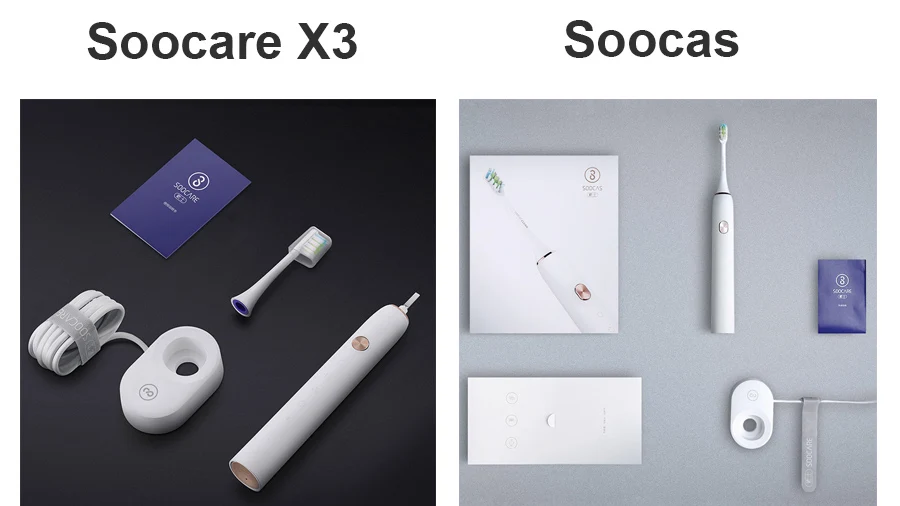 Soocas X3 Водонепроницаемый Bluetooth Электрический Зубная щётка Беспроводной зарядки Sonic электрическая зубная щетка головок Mijia APP