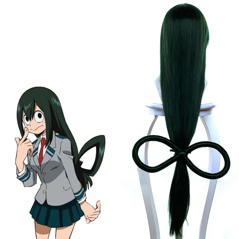 Coshome Boku No Hero Academia Asui Tsuyu Wig My Hero Academia Cosplay Costume Wigs 80cm Green Long Hair (4)