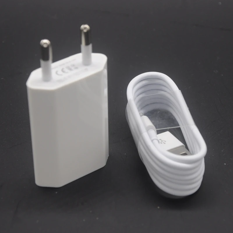 

Original 8pin to USB Charging Charger Cable & EU AC Wall Charger IOS 10 Sync Data Charger Cable For iPhone 7 6 6s plus 5/5S/5C