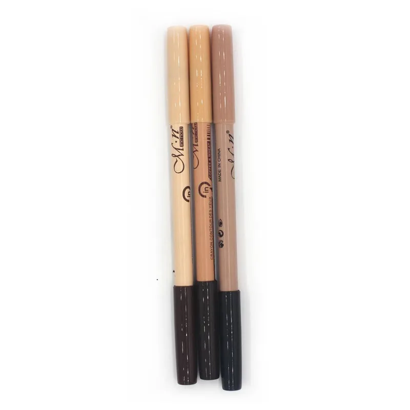 12 шт./лот, Menow P09015, косметика, 2 в 1, карандаш для макияжа, консилер+ карандаш для бровей, двухконтурные карандаши от производителя
