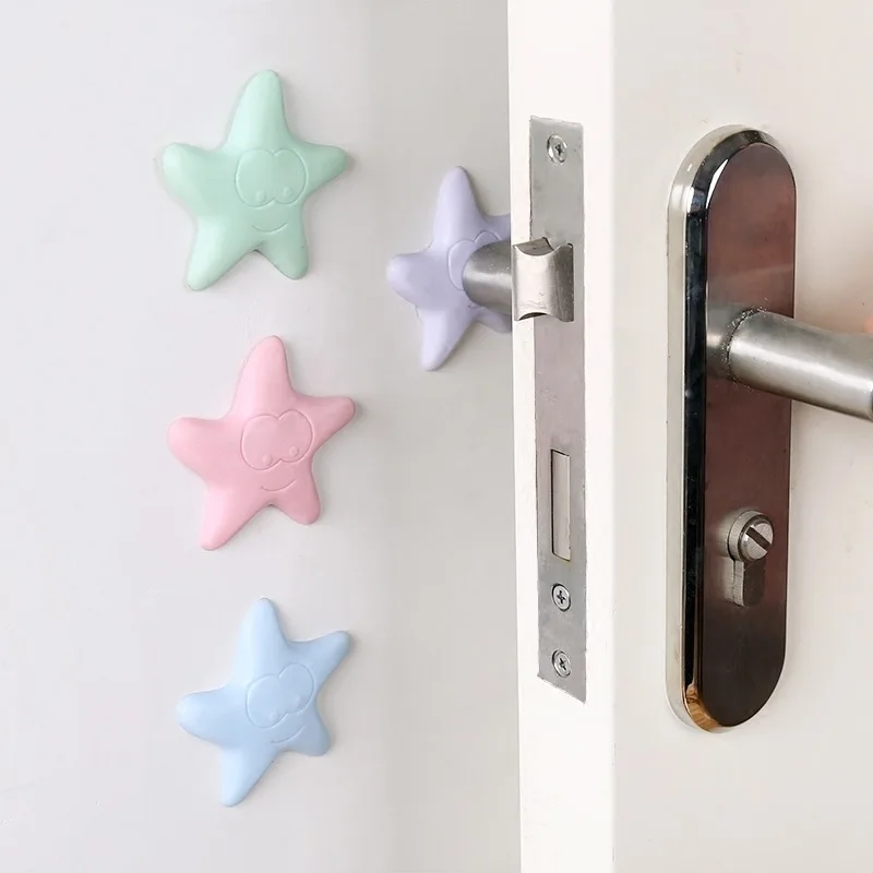 

1PC Wall Thickening Mute Door Fenders Golf Styling Rubber Fender Handle Door Lock Protective Pad Protection Home Wall Sticker