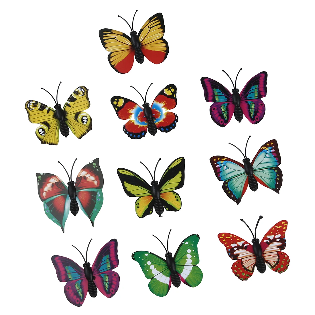 

HGHO-100% Good 10 pcs 3D Magnetic Butterfly Fridge Home Room Wall Decor Decorative Sticker DIY