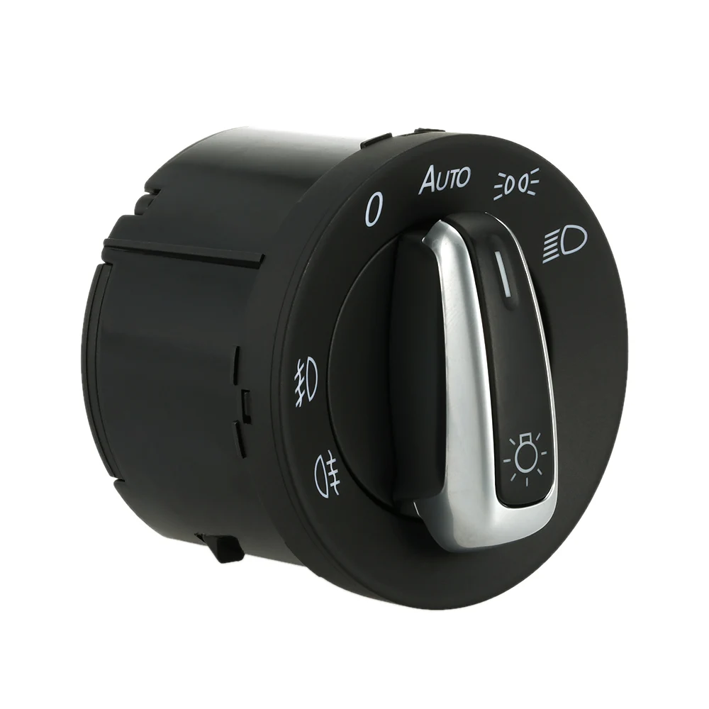 

Car Style Headlight Control Switch Car Fog Light Plating Knob Replacement Car Accessories for VW Golf 5 Sagita CC B6 2005-2013