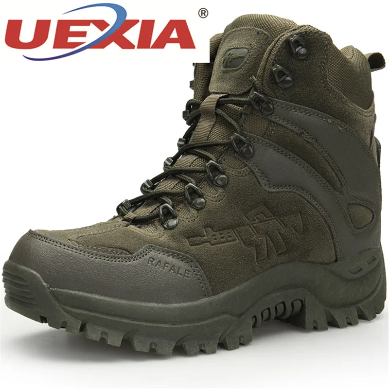 

UEXIA Man Boots Winter Shoes Men Combat Boots Military Army Boots 2018 High Quality Ankle Boot Shoes Men Zapatos Footwear