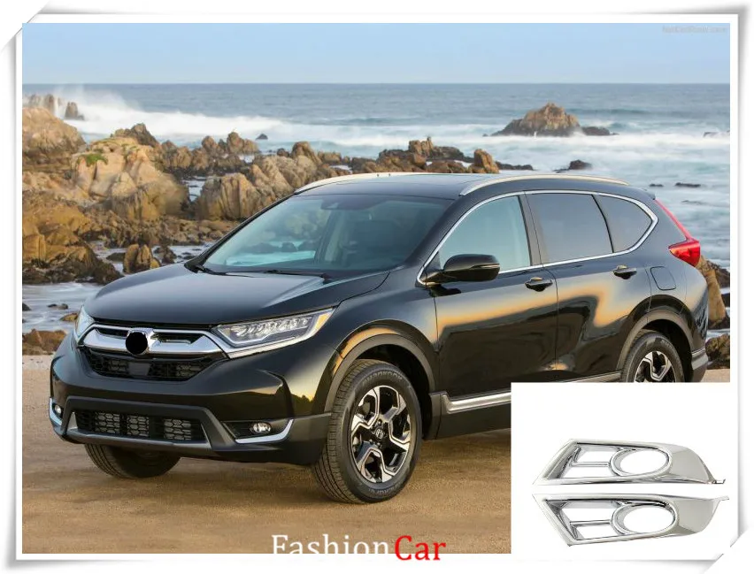 

ABS Chrome Front Fog Light Cover Trim Accessories For HONDA CRV 2017 2018 Low equipped model
