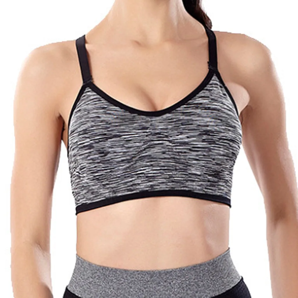 

SAGACE Solid Printed Women YOGA Top For Fitness Cross Strap Push Up Training Running Gym Sport For Women Female 2019 Summer