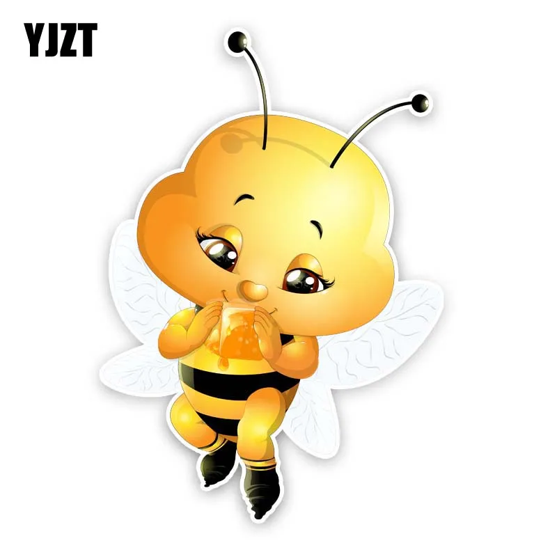 

YJZT 15.4CM*19.8CM Bees That Eat Honey Decal PVC Car Sticker Modelling 12-300603