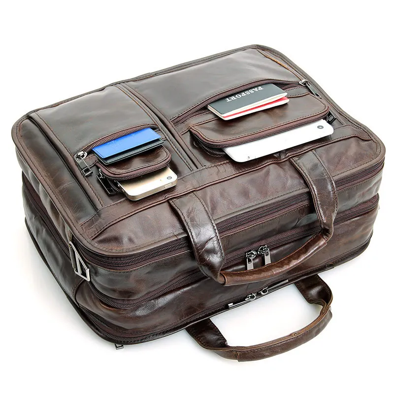 Zoll Echten Qualitätsweinlese Förderung Aktentasche Leder Realen 6 Nesitu Messenger Laptop M7093 Bags Männer Tasche 15 vaqw5tnx
