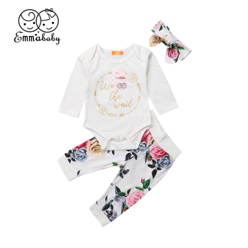 

Emmababy 2018 New Tollder Kid Baby Clothing Newborn Infant Girl Floral Clothes Jumpsuit Bodysuit Pant Outfit fashion novel FX