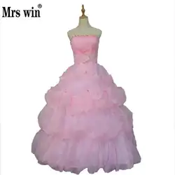 3 Цвета в наличии 2018 корейский стиль сладкая принцесса свадебное платье Большой размер Красный Белый Розовый Ретро Лотос свадебное платье
