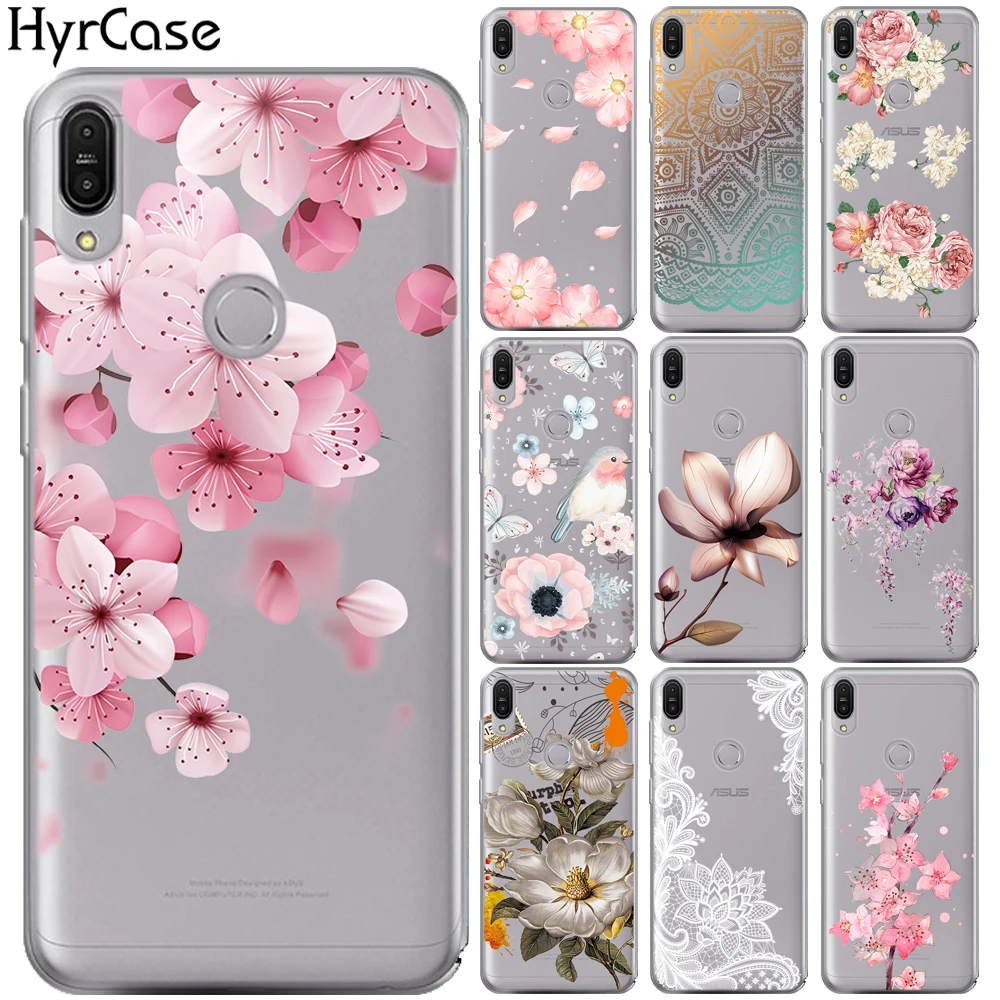 

HyrCase Flower Silicon Cover For Asus Zenfone Max Pro M1 ZB602KL Sexy Floral Pattern Soft TPU Phone Case For Asus ZB602KL