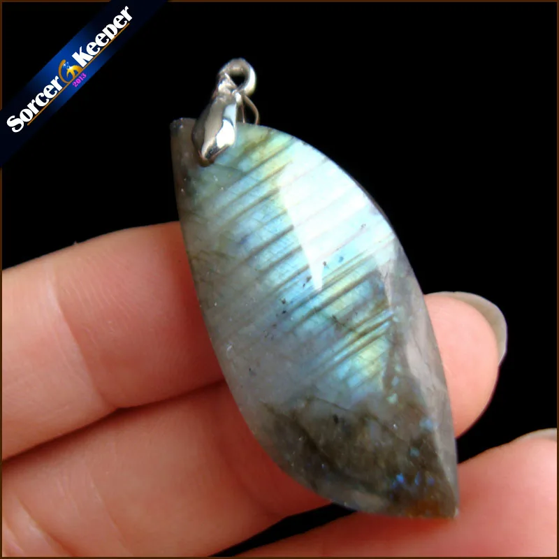 

Real Natural Gray Moonstone Raw Gem Stone Ornament Handicraft Rainbow Labradorite DIY Crystal Pendant Necklaces for Gift SS445