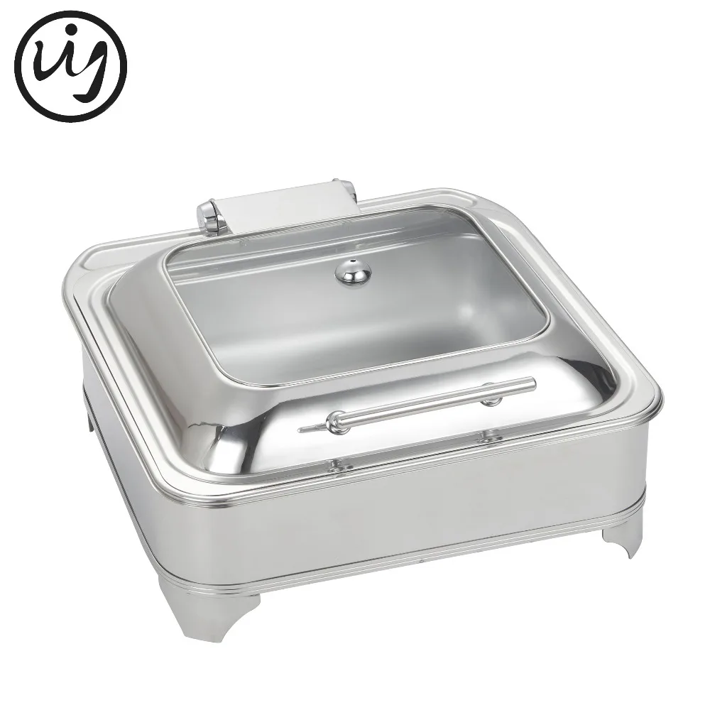 

6L Foldable Stainless Steel Square Food Warmer Square Shape Chafing Dish
