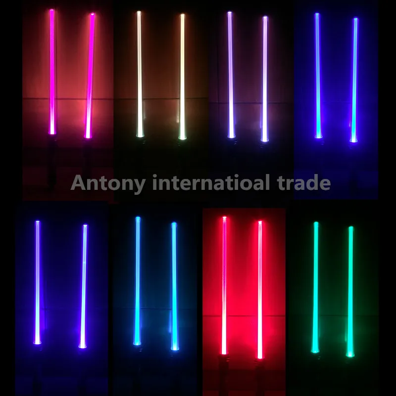 2 pcs lot scalable Lightsaber Led Flashing Light Star Wars Sword Toys Cosplay Mutual percussion Sabers
