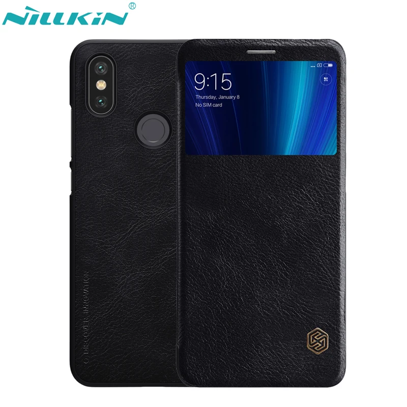 

NILLKIN Retro PU Leather Case for Xiaomi Mi A2 MiA2 Case Mi 6X Mi6X Cover Hard PC Back Cover Flip Smart Sleep Mobile Phone Cases