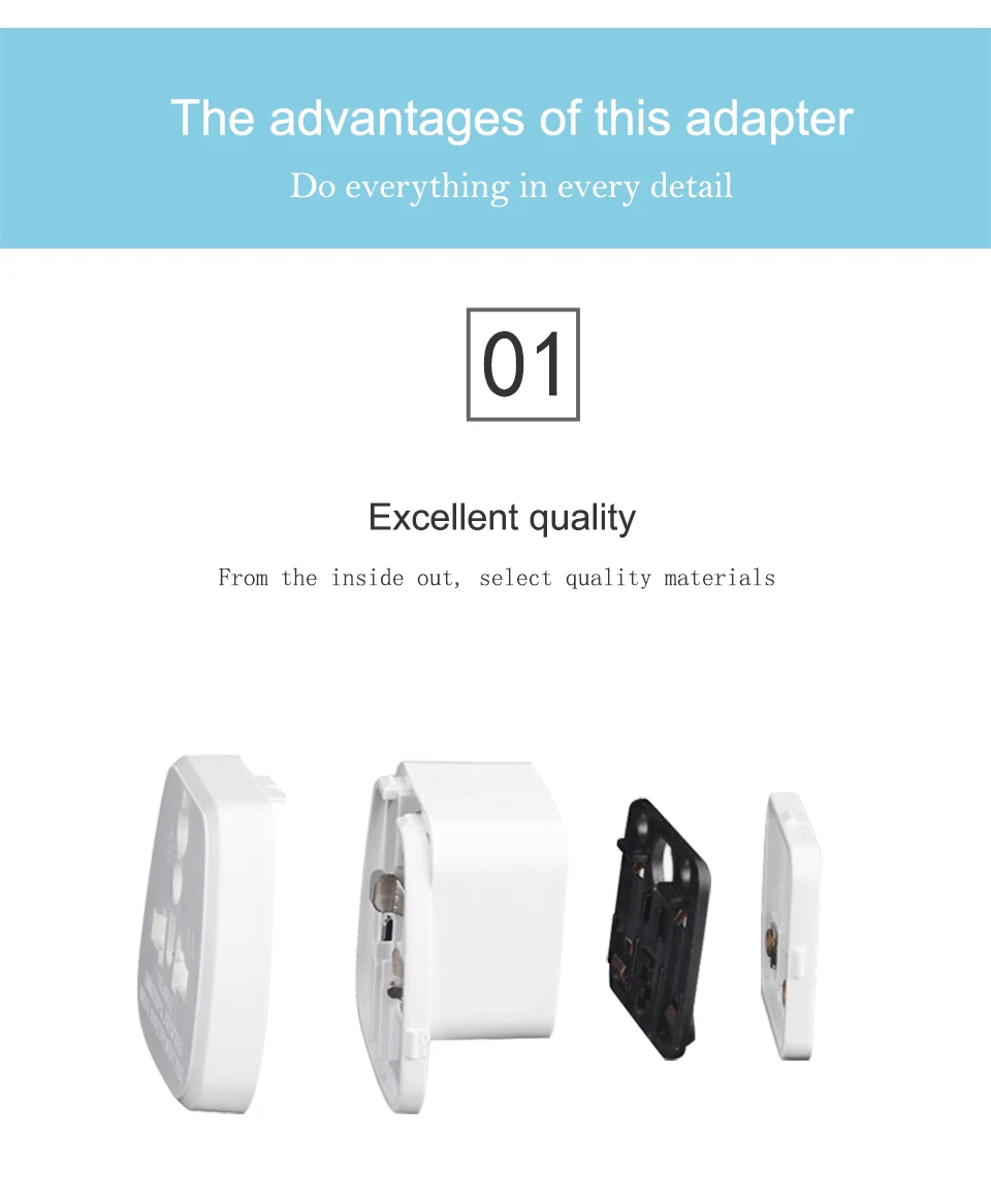 Common 250V 10A Universal US UK AU to EU AC Travel Power Plug European Charger Adapter Conversion Adaptor for Travel Home Use (5)