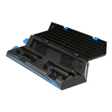 PS4 вертикальная подставка многофункциональный вентилятор охлаждения двойной зарядная станция для Playstation 4 Дуа Зарядное устройство черного цвета