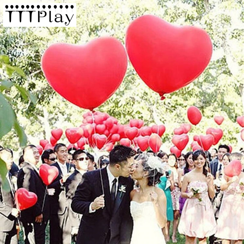 

50pcs 36 Inch Large Giant Heart Love Latex Helium Balloons Inflatable Wedding Decoration Air Balls Happy Birthday Party Supplies
