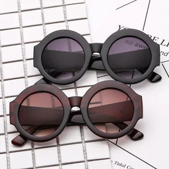 

Round Sunglasses oversized shades luxury brand design women's sunglasses ombre optyl red green sun glasses female men oculos