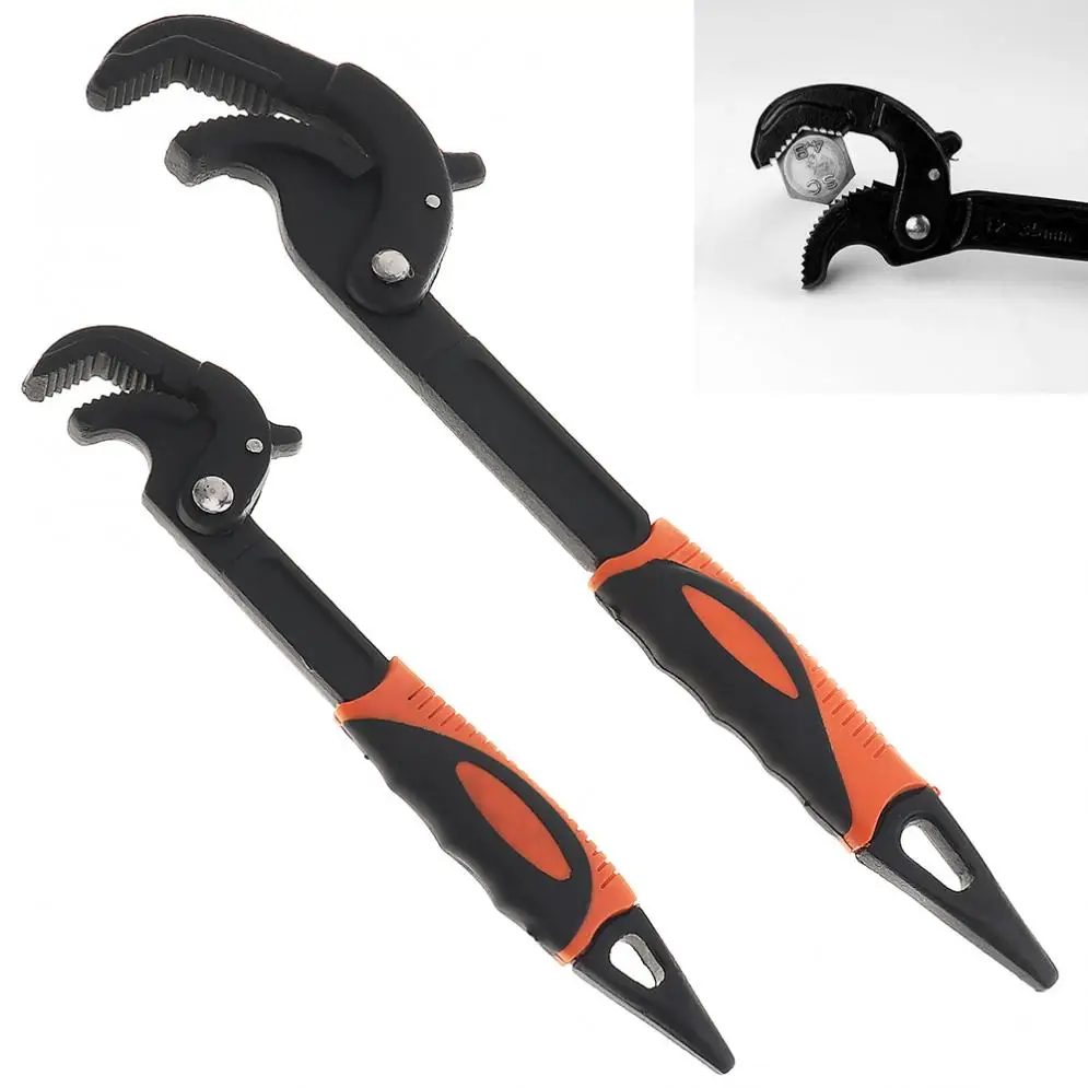 

2pcs/lot 14-60mm Opening Multifunctional Wrench Adjustable Quick Clamping Pliers Multitool Spanners Automatic Reset Accessories