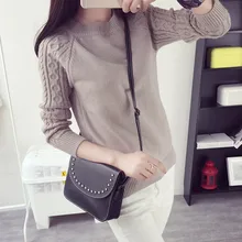 Autumn Winter Sweater Female Warm Solid Round Neck Long Sleeve Knitted Pullover Sweaters Women Winter Clothes Slim Mujer Tops