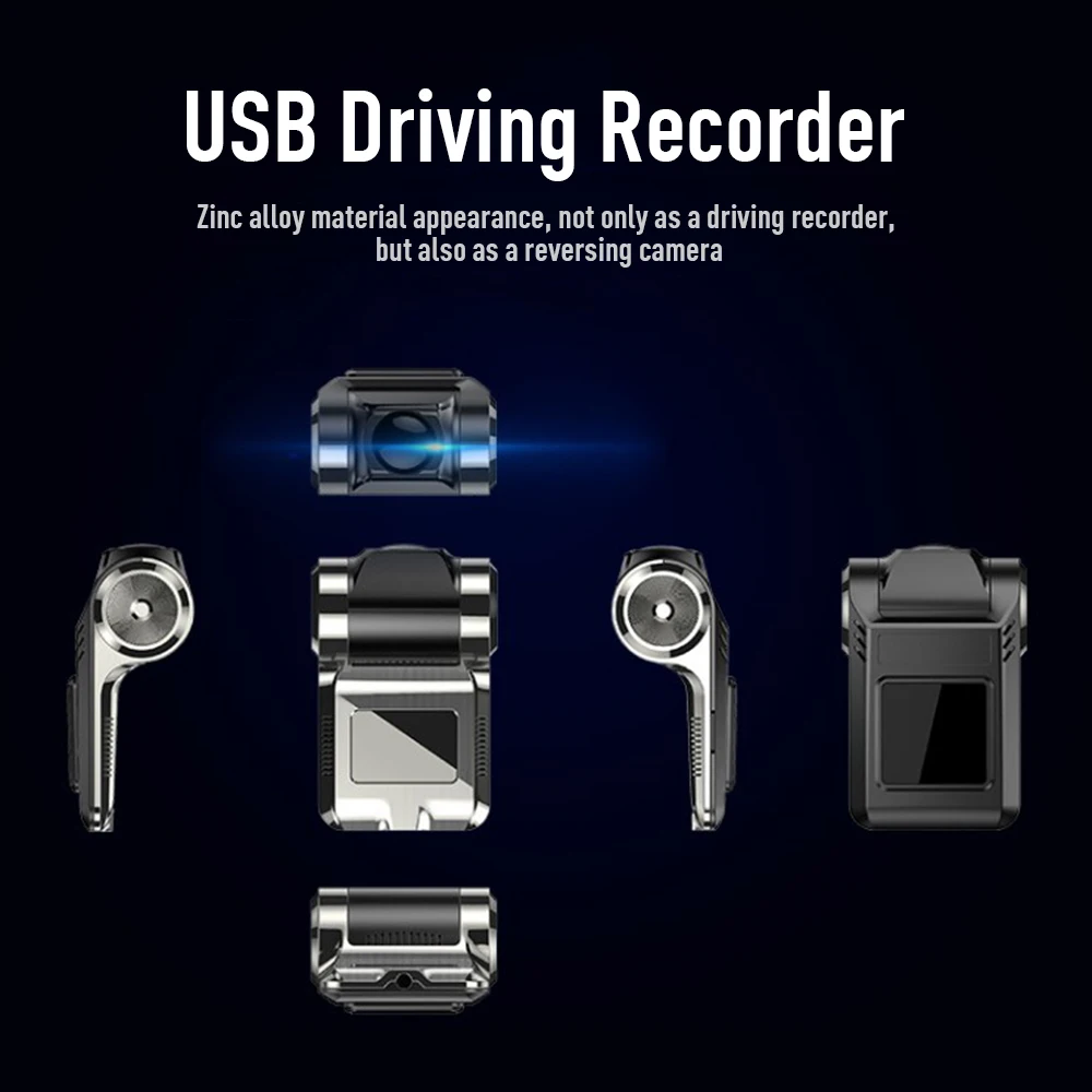 

170 Degree Full HD 1080P WiFi Car DVR Camera Zinc Alloy ADAS Video Auto Recorder Dash Camera Support Car APK Loop Recording