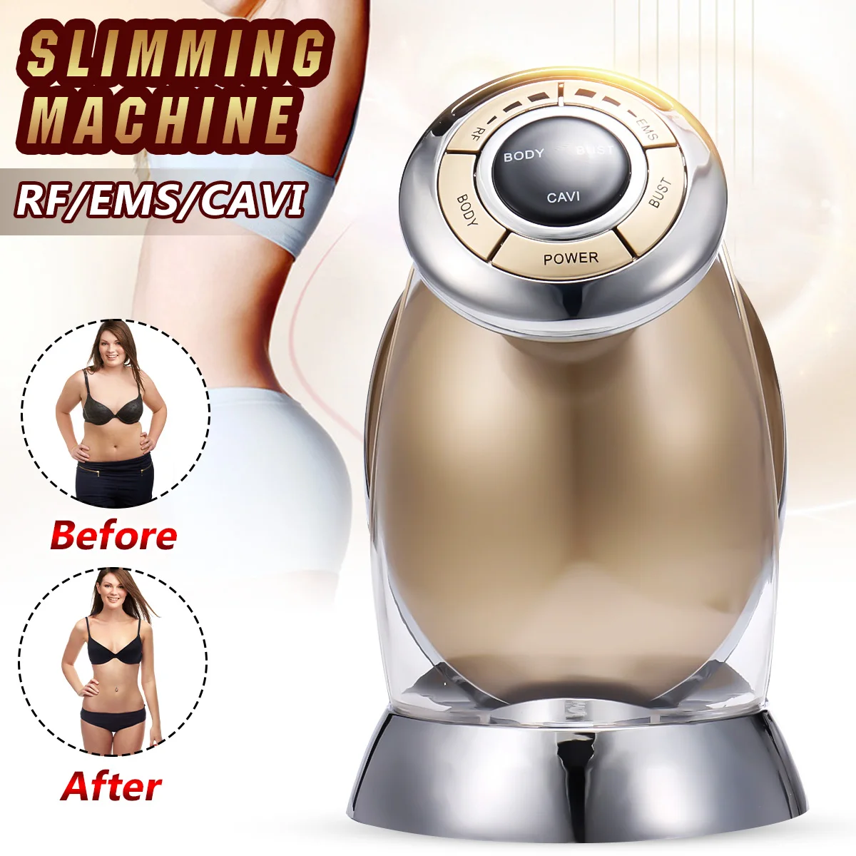 

RF Cavitation Ultrasonic Slimming Massager LED Fat Burner Anti Cellulite Lipo Device Skin Tightening Weight Loss Beauty Machine
