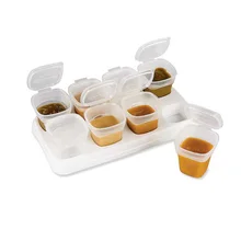 8 шт. Детские Еда хранения Коробки новорожденных малышей контейнеры для кормления росток чашки с подносом многоразовые Stackable Детские Блок Комплект