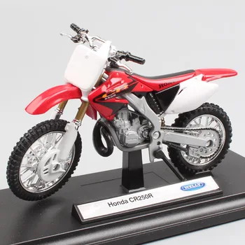 

1/18 scale Welly Honda CR250R 250 Motocross bike riding Enduro dirt motorcycle Diecast model miniatures car Toys gift for kid's