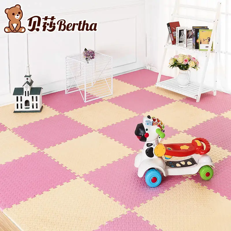 Leaf Texture Solid Color EVA Foam Baby Toy Puzzle Jointed font b Play b font font