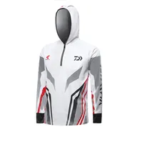 Новинка, летняя одежда для рыбалки Daiwa с длинным рукавом, дышащая Солнцезащитная одежда с защитой от ультрафиолета, ультратонкая рыболовная рубашка