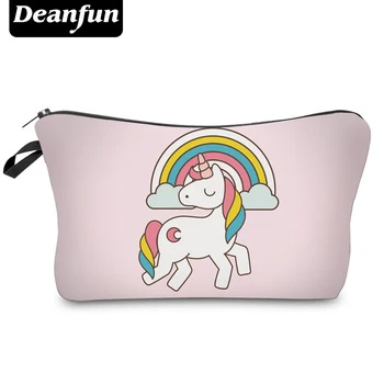 

Deanfun Fashion Brand Unicorn Cosmetic Bags New Fashion 3D Printed Women Travel Makeup Case H82