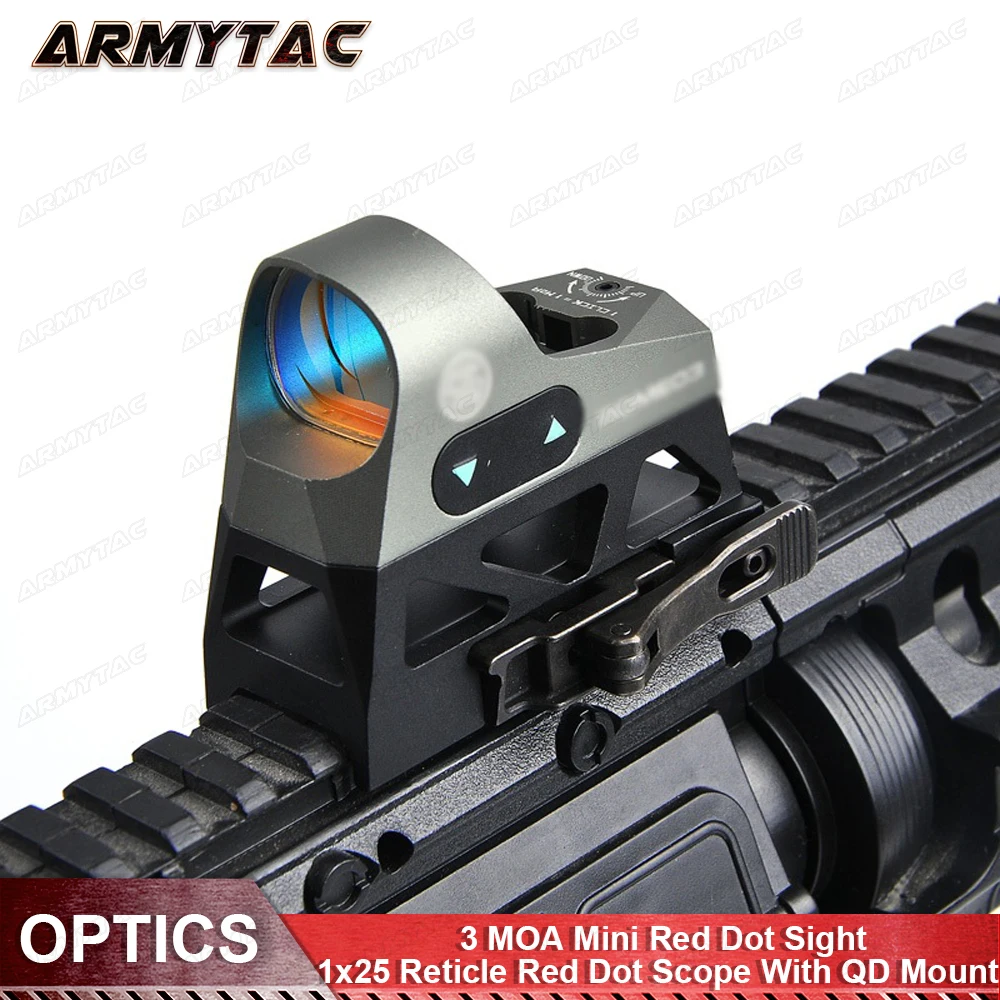 

Tactical optic 3 MOA Mini Red Dot Sight Reflex Sight 1x25 Reticle Red Dot Scope With QD Mount Hunting Scopes For 20mm Rail
