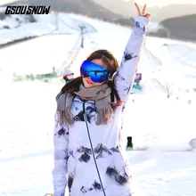 Зимний горнолыжный костюм женский GS горнолыжный костюм женский,Теплый, водонепроницаемый, ветрозащитный женский зимний спортивный горнолыжный костюм,женский сноубордический костюм