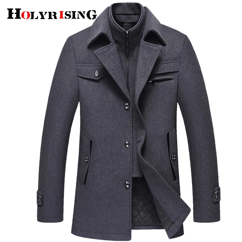 Мужское плотное шерстяное пальто, куртка, можно перемещать воротник, manteau homme, 4 цвета, зимнее пальто для мужчин, cappotto uomo, M-4XL, размеры 18704-5