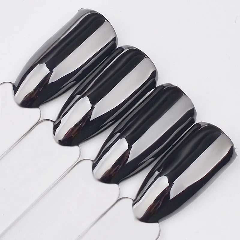 ELECOOL 1 г черный зеркальный блеск для ногтей порошок хром пигмент пыль блестки пистолет металл ослепительные блестящие, для дизайна ногтей Декор TSLM1
